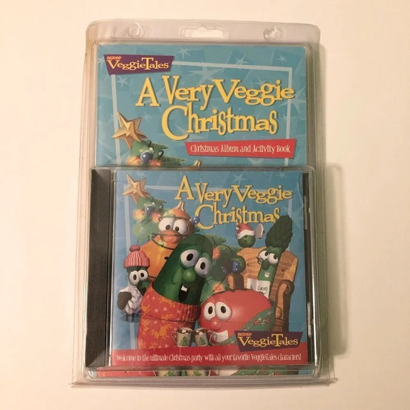 Veggie Tales A Very Veggie Christmas CD Christmas Album And Activity Book - Picture 2 of 16
